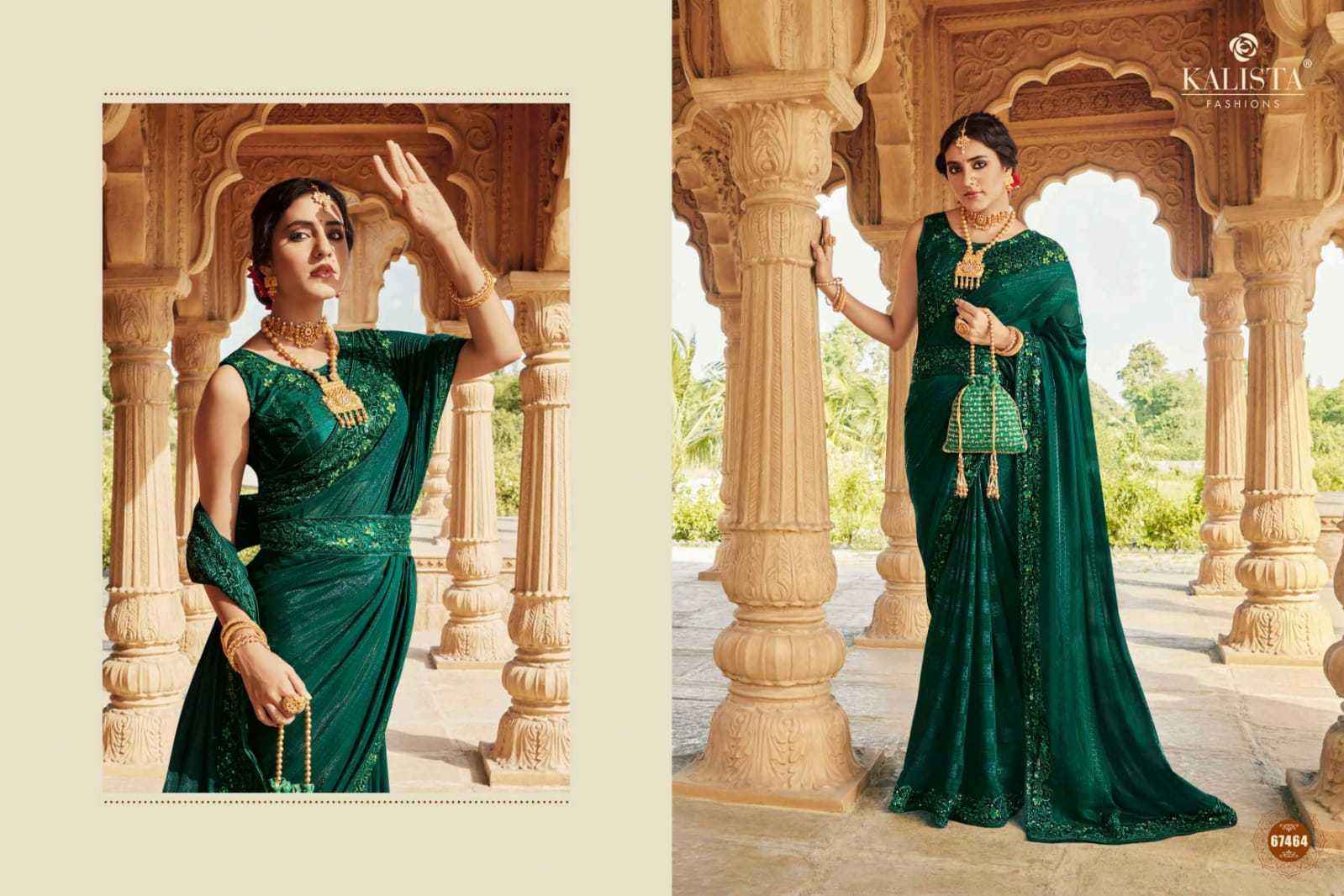 KALISTA FASHION CINDRELLA BEAUTIFUL HANDCRAFTED MIRROR WORK SAREES