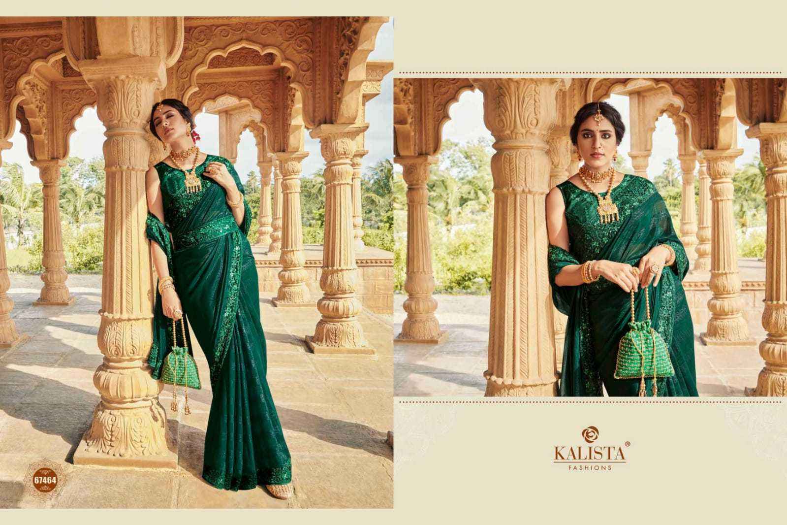 KALISTA FASHION CINDRELLA BEAUTIFUL HANDCRAFTED MIRROR WORK SAREES