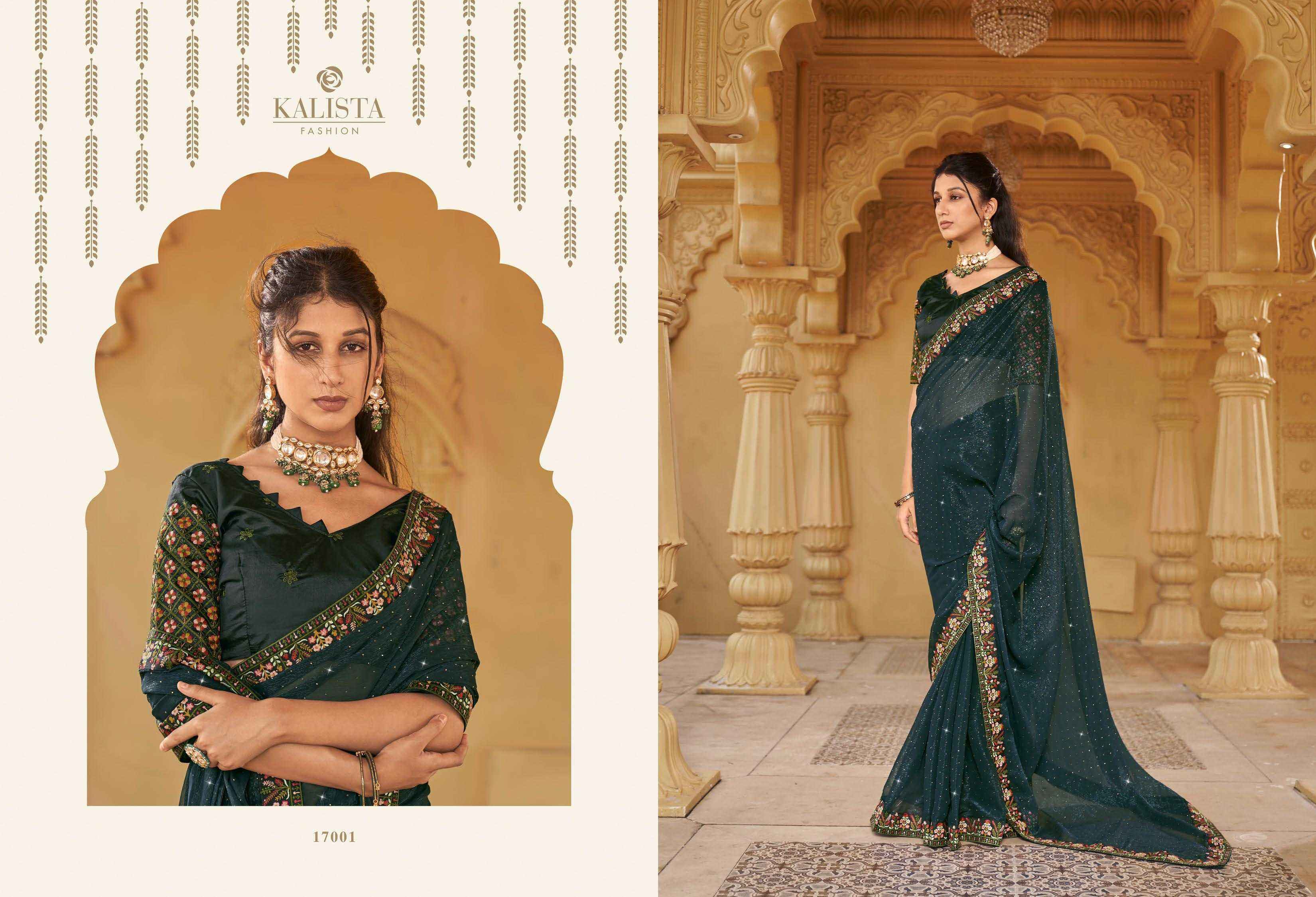 KALISTA FASHION JASHN ELEGANT SWAROVSKI WORK DESIGNER SAREES