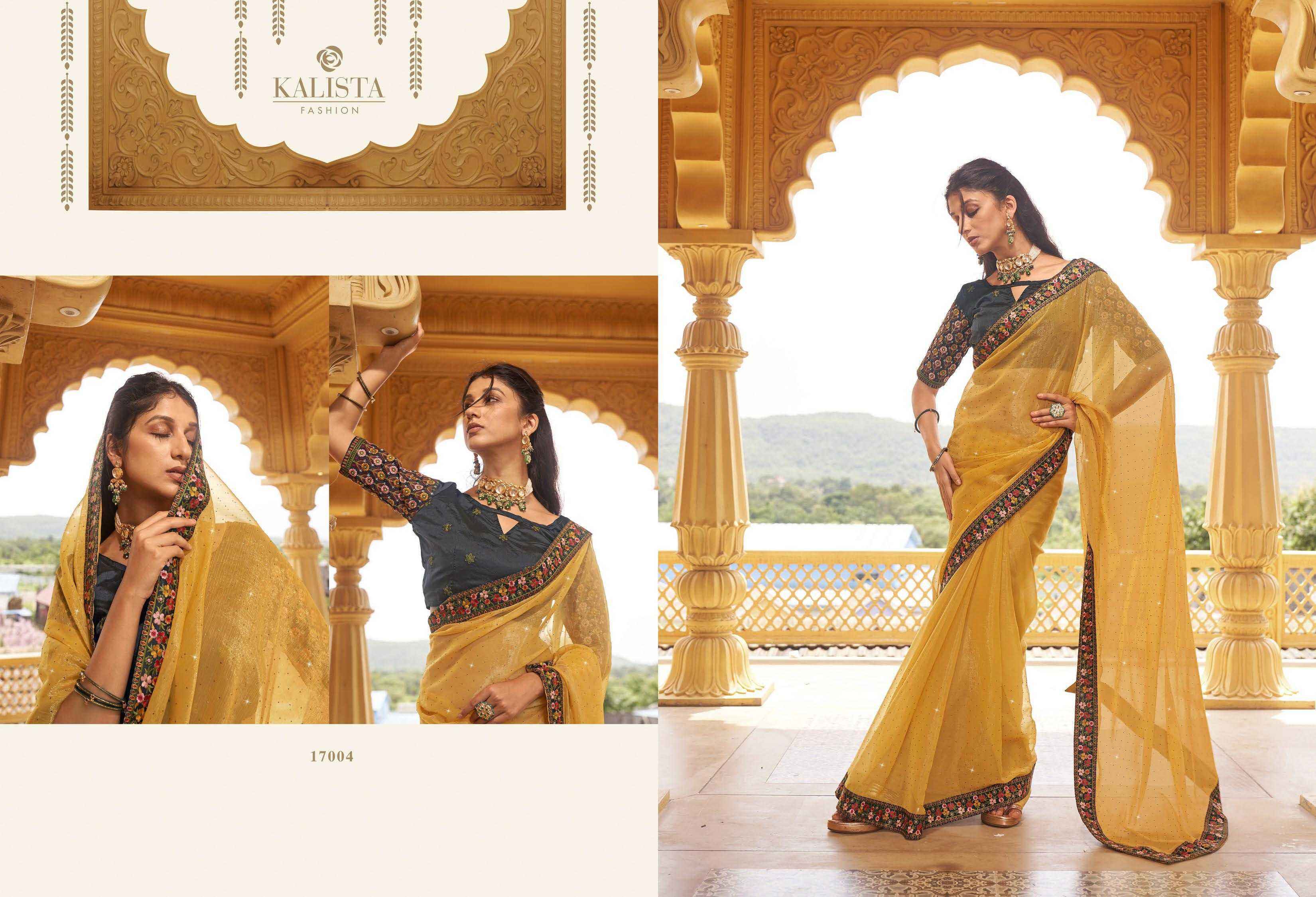 KALISTA FASHION JASHN ELEGANT SWAROVSKI WORK DESIGNER SAREES