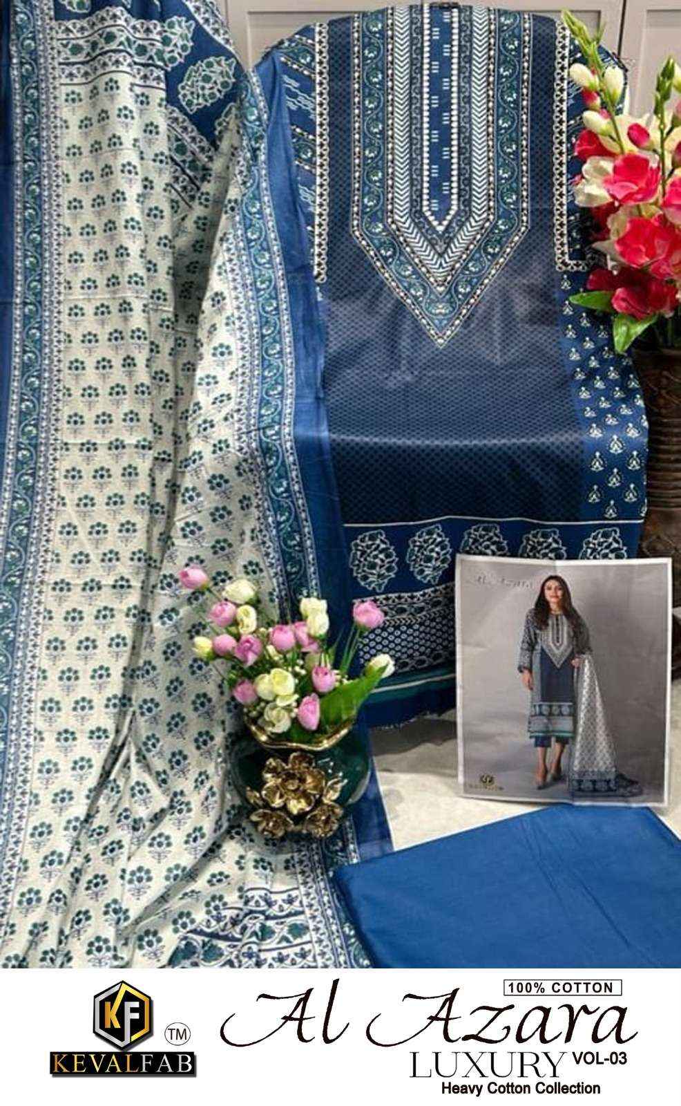 KEVAL FAB AL AZARA VOL 3 PAKISTANI DRESS MATERIAL