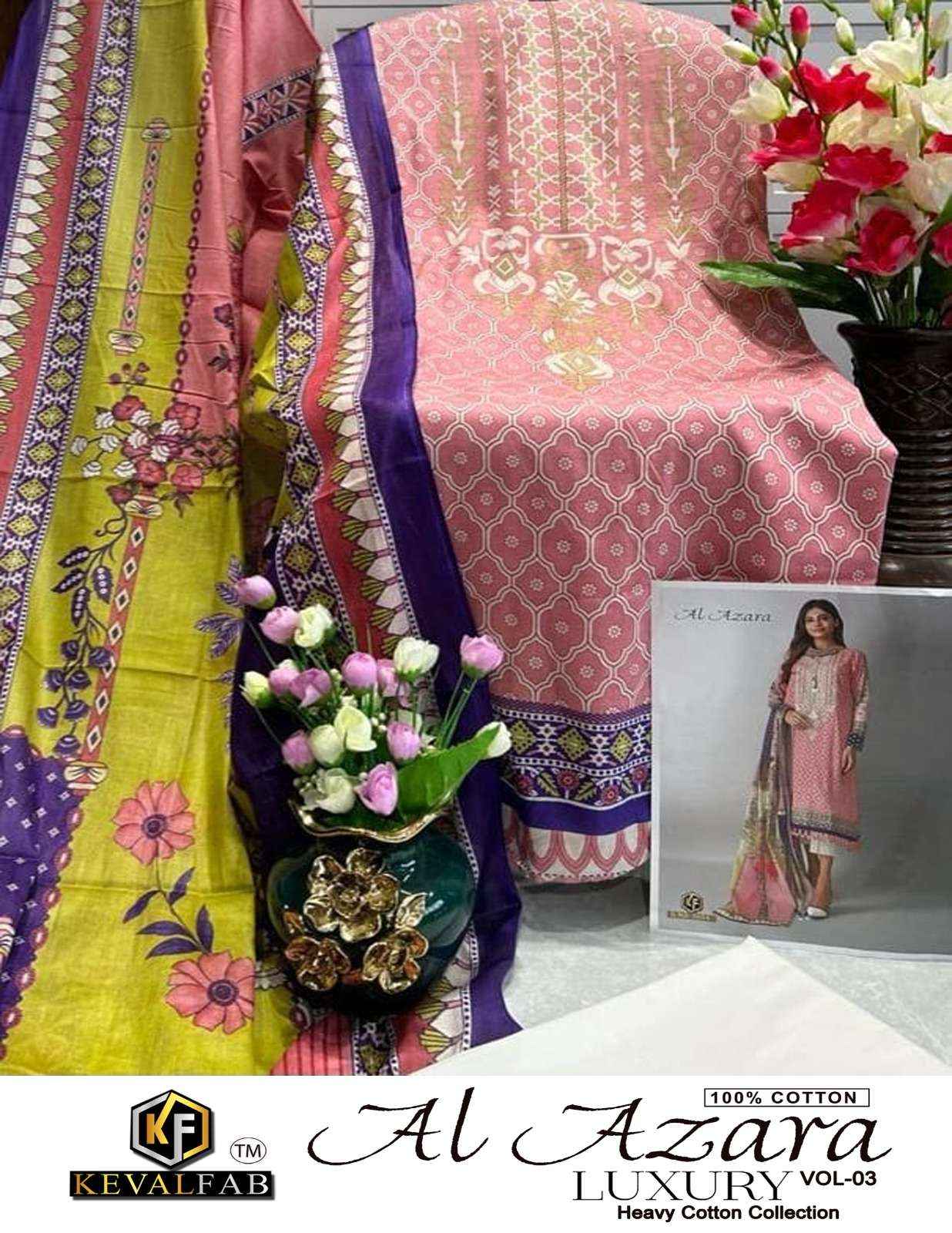 KEVAL FAB AL AZARA VOL 3 PAKISTANI DRESS MATERIAL