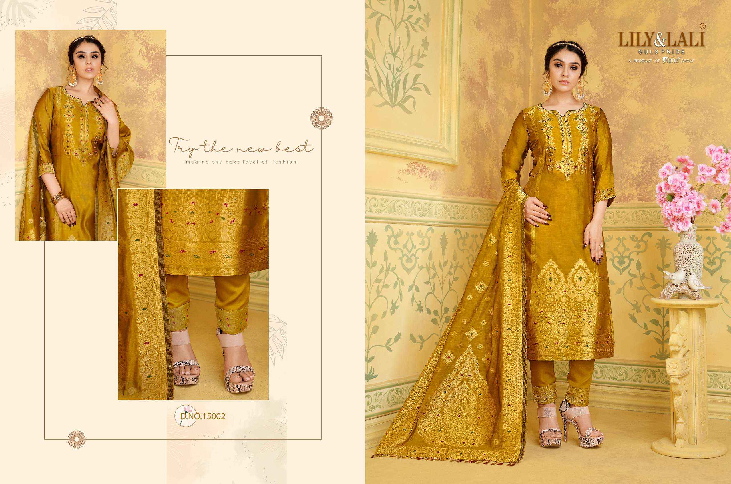 LILY AND LALI SILKYNESS JACQUARD DESIGNER SUITS