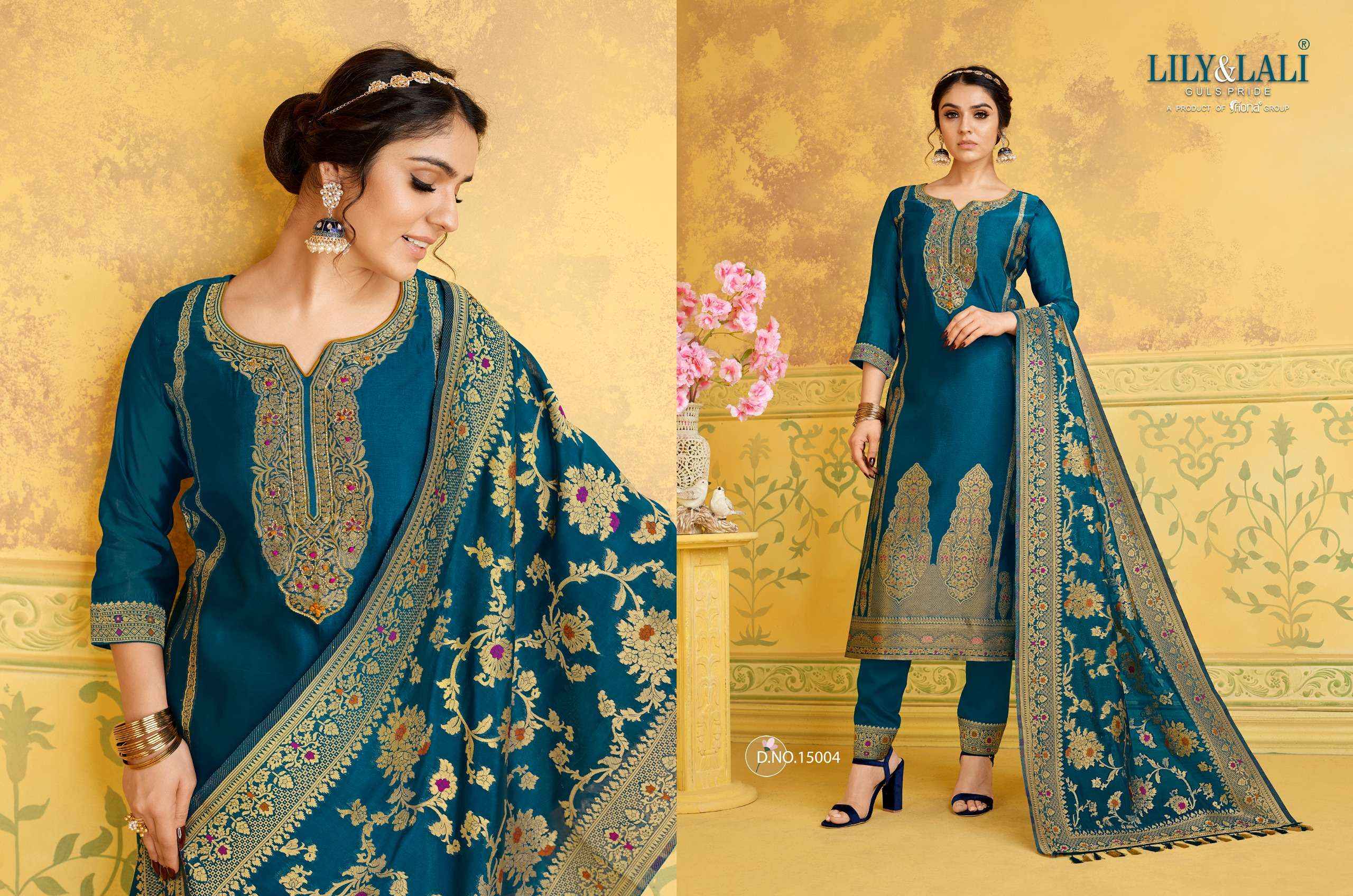 LILY AND LALI SILKYNESS JACQUARD DESIGNER SUITS
