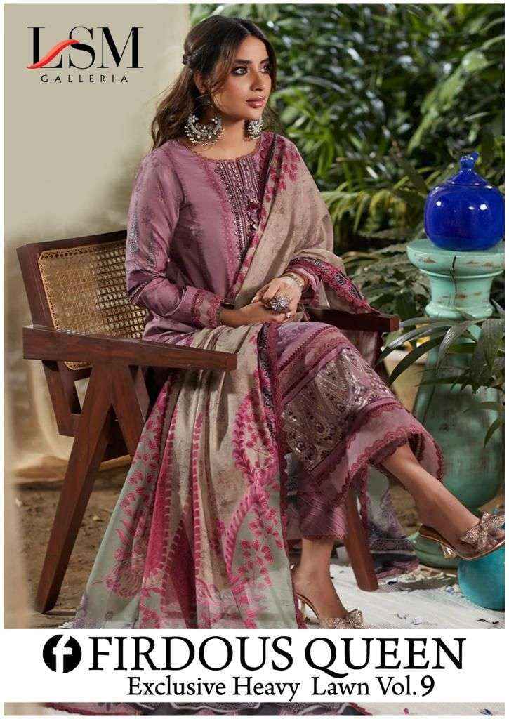 LSM GALLERIA FIRDOUS QUEEN LAWN VOL 9 PAKISTANI SUITS