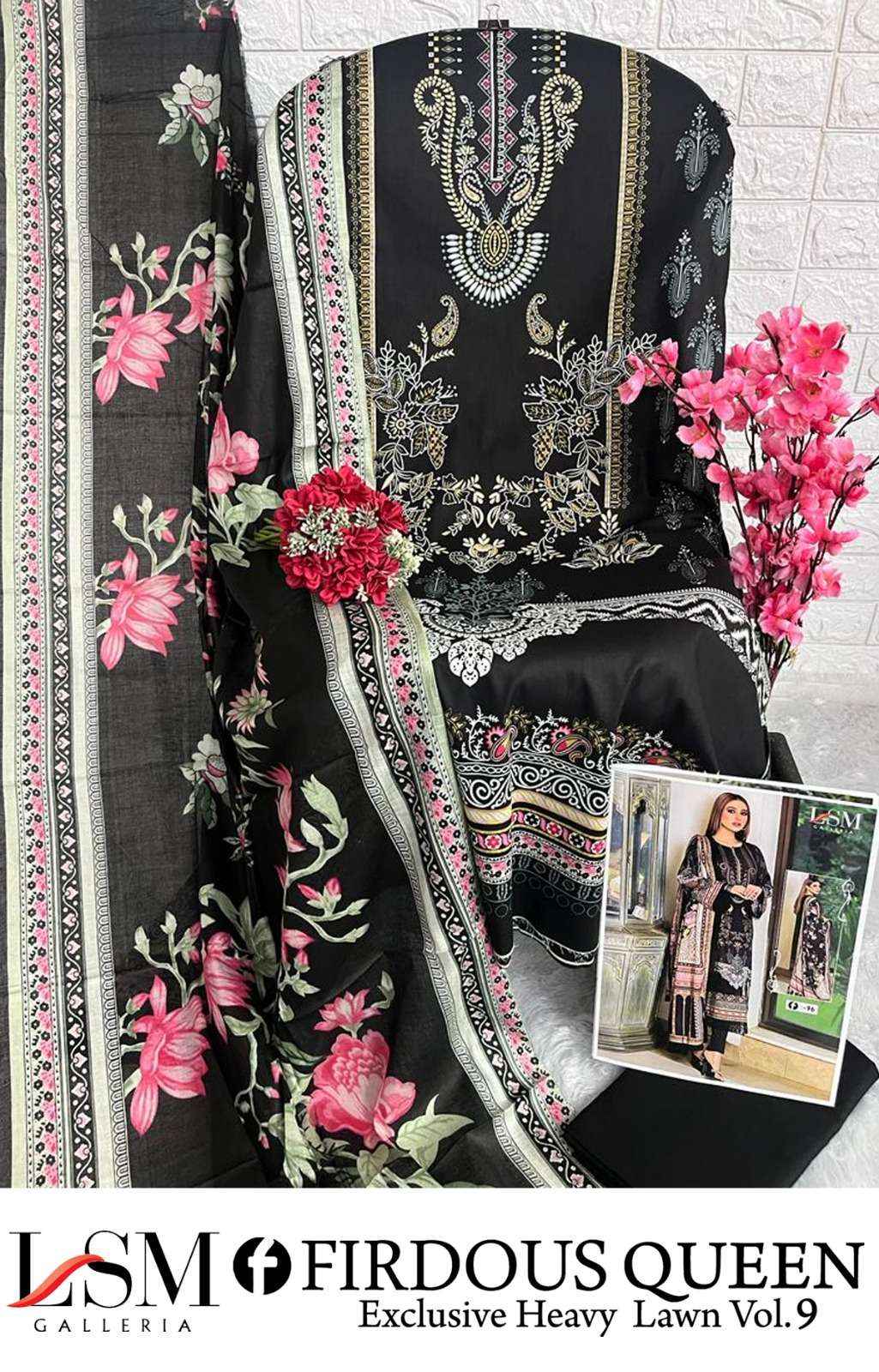 LSM GALLERIA FIRDOUS QUEEN LAWN VOL 9 PAKISTANI SUITS