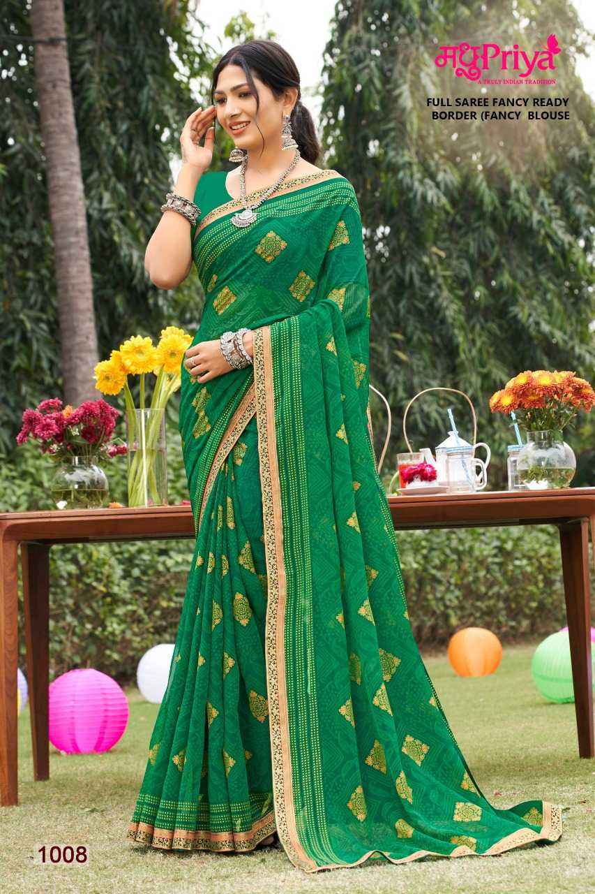 MADHUPRIYA DAIRY MILK VOL 4 REGULAR WEAR CHIFFON PRINTED SAREES