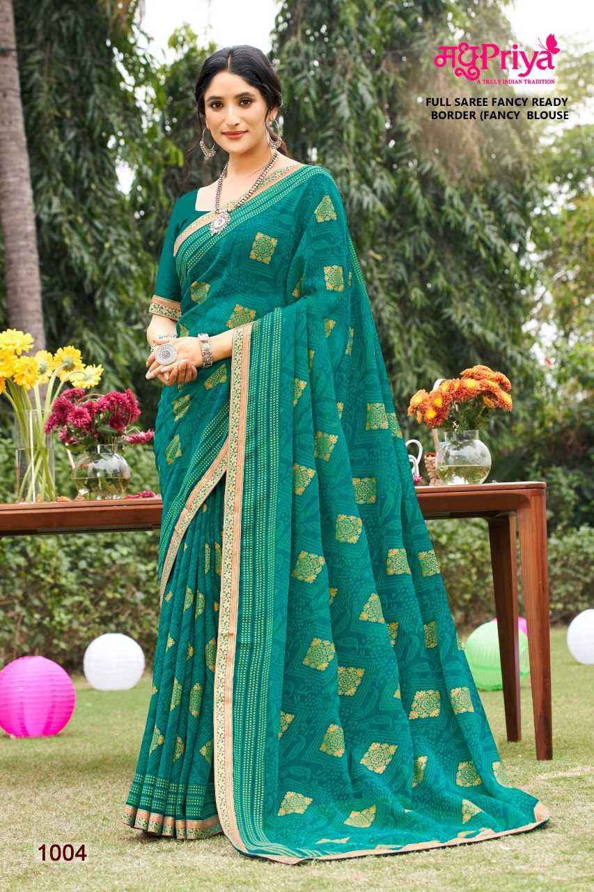 MADHUPRIYA DAIRY MILK VOL 4 REGULAR WEAR CHIFFON PRINTED SAREES