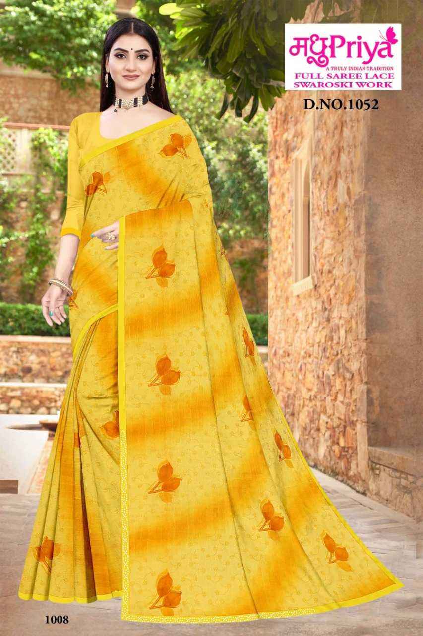 MADHUPRIYA KULFI 1052 FANCY CHIFFON PRINTED SAREES