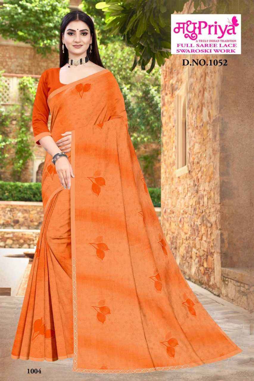 MADHUPRIYA KULFI 1052 FANCY CHIFFON PRINTED SAREES