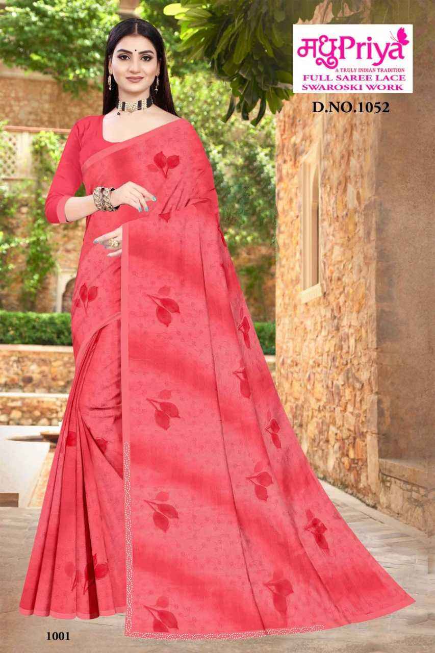 MADHUPRIYA KULFI 1052 FANCY CHIFFON PRINTED SAREES