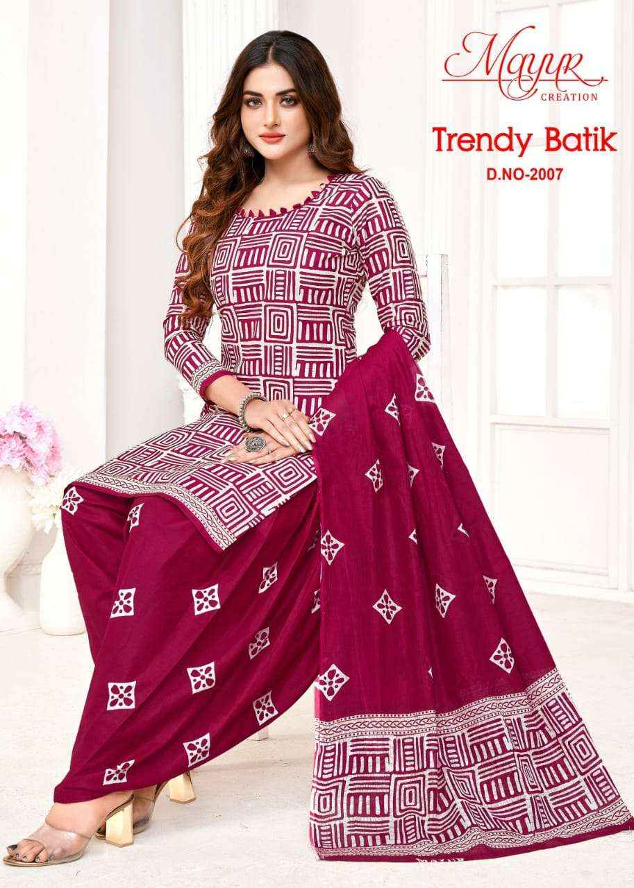 MAYUR CREATION TRENDY BATIK VOL 2 COTTON DRESS MATERIAL