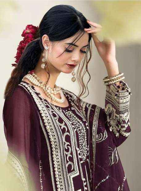 Mehboob Tex D No 1236 Georgette Dress Material 4 pcs Catalogue