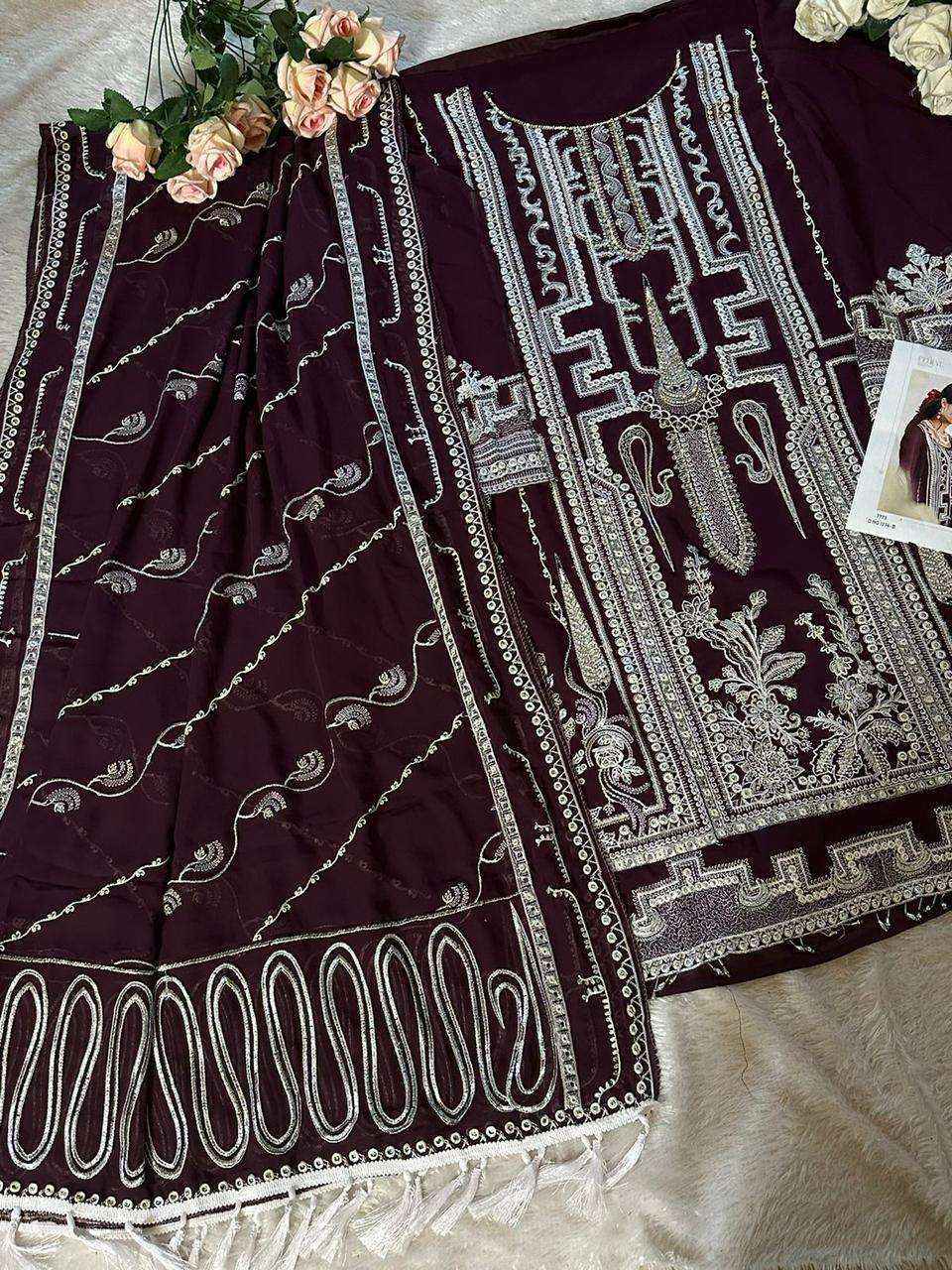 Mehboob Tex D No 1236 Georgette Dress Material 4 pcs Catalogue