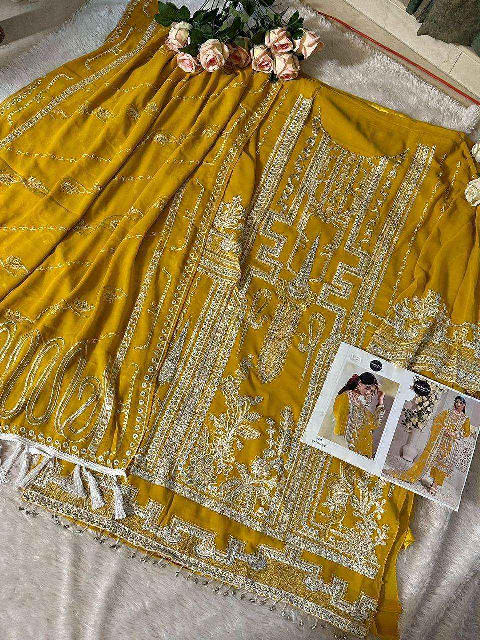 Mehboob Tex D No 1236 Georgette Dress Material 4 pcs Catalogue