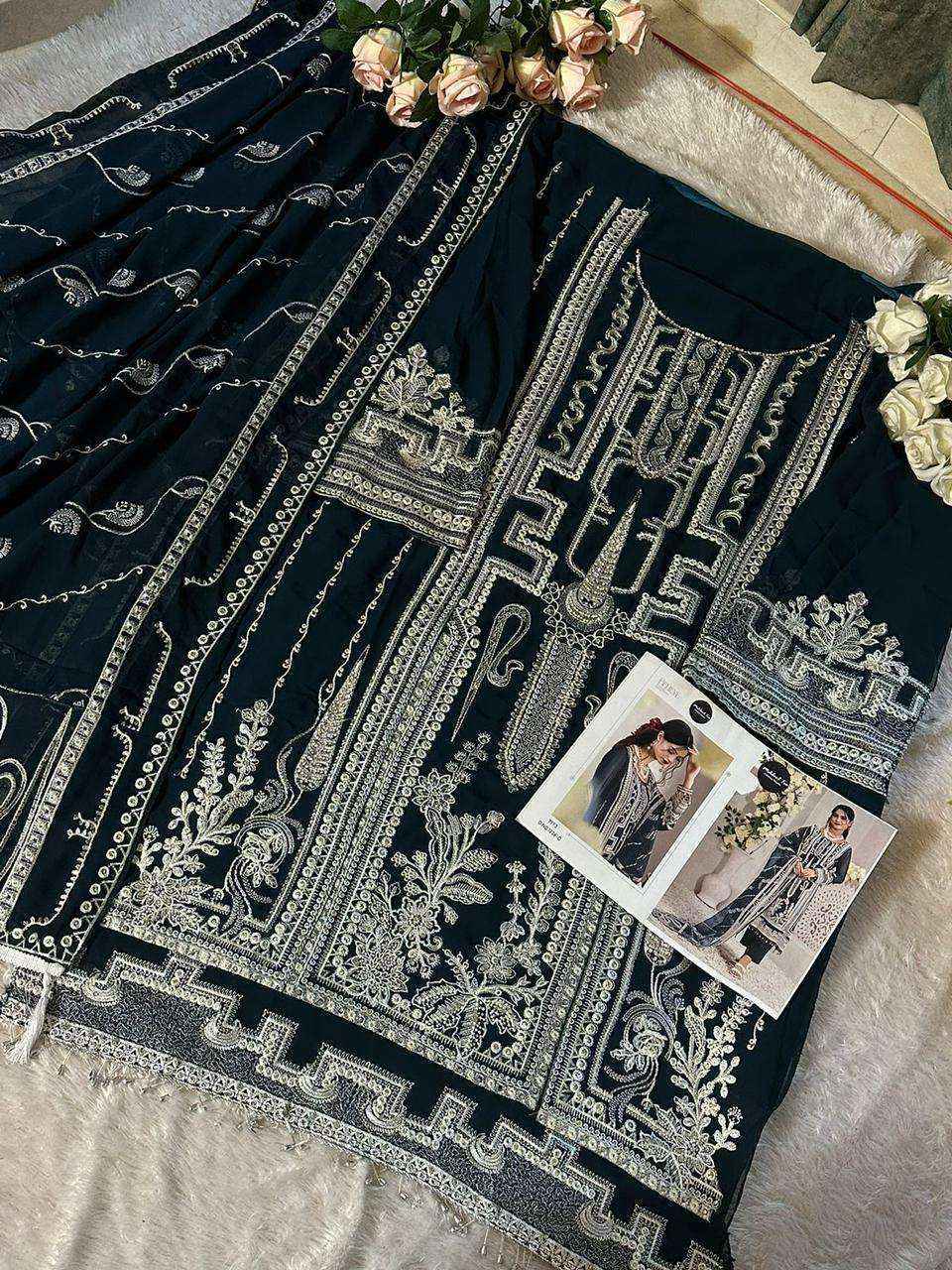 Mehboob Tex D No 1236 Georgette Dress Material 4 pcs Catalogue