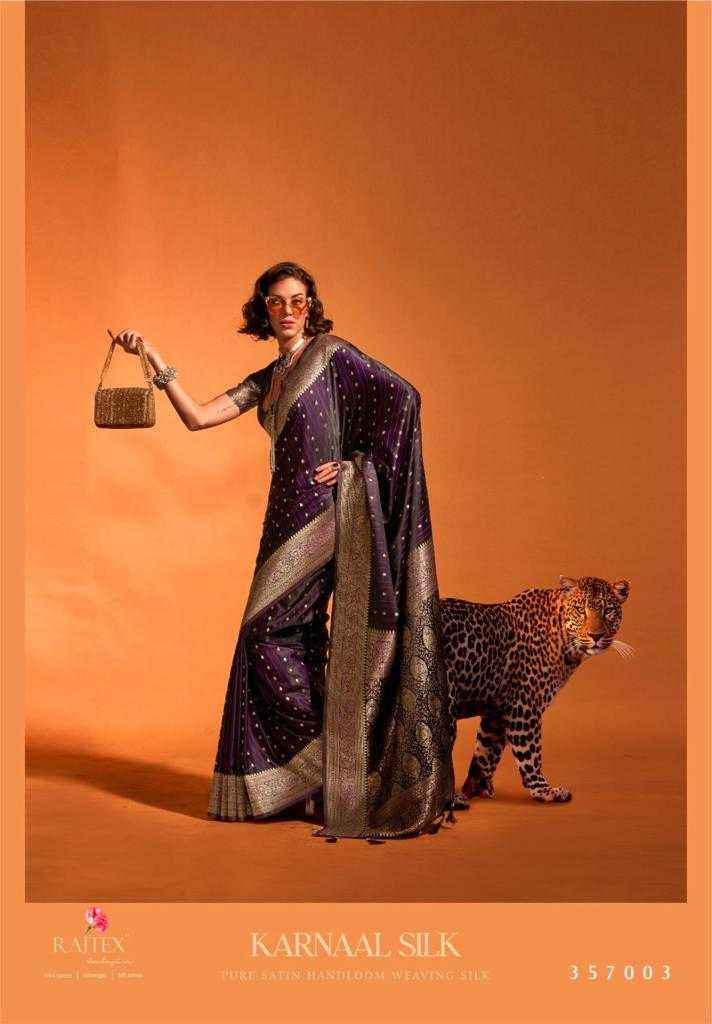 RAJTEX KARNAAL SILK 357001-357006 HANDLOOM WEAVING SAREES