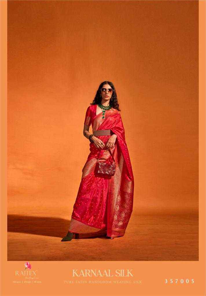 RAJTEX KARNAAL SILK 357001-357006 HANDLOOM WEAVING SAREES