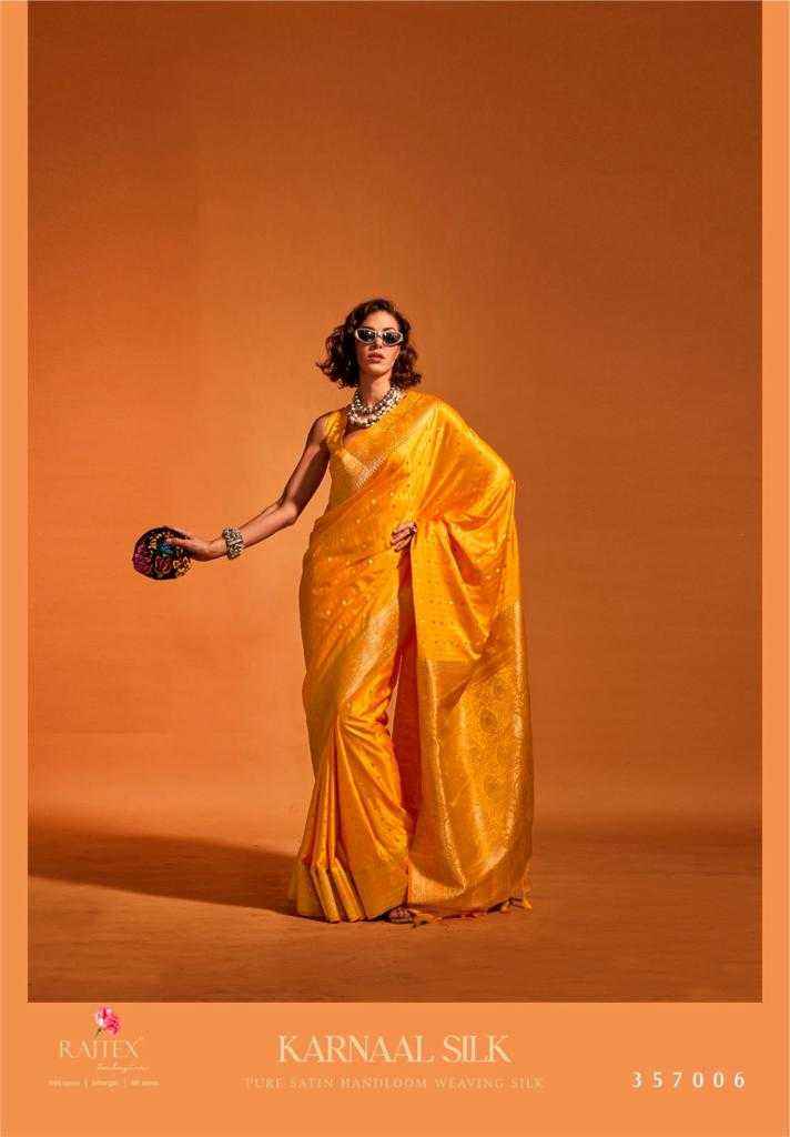 RAJTEX KARNAAL SILK 357001-357006 HANDLOOM WEAVING SAREES