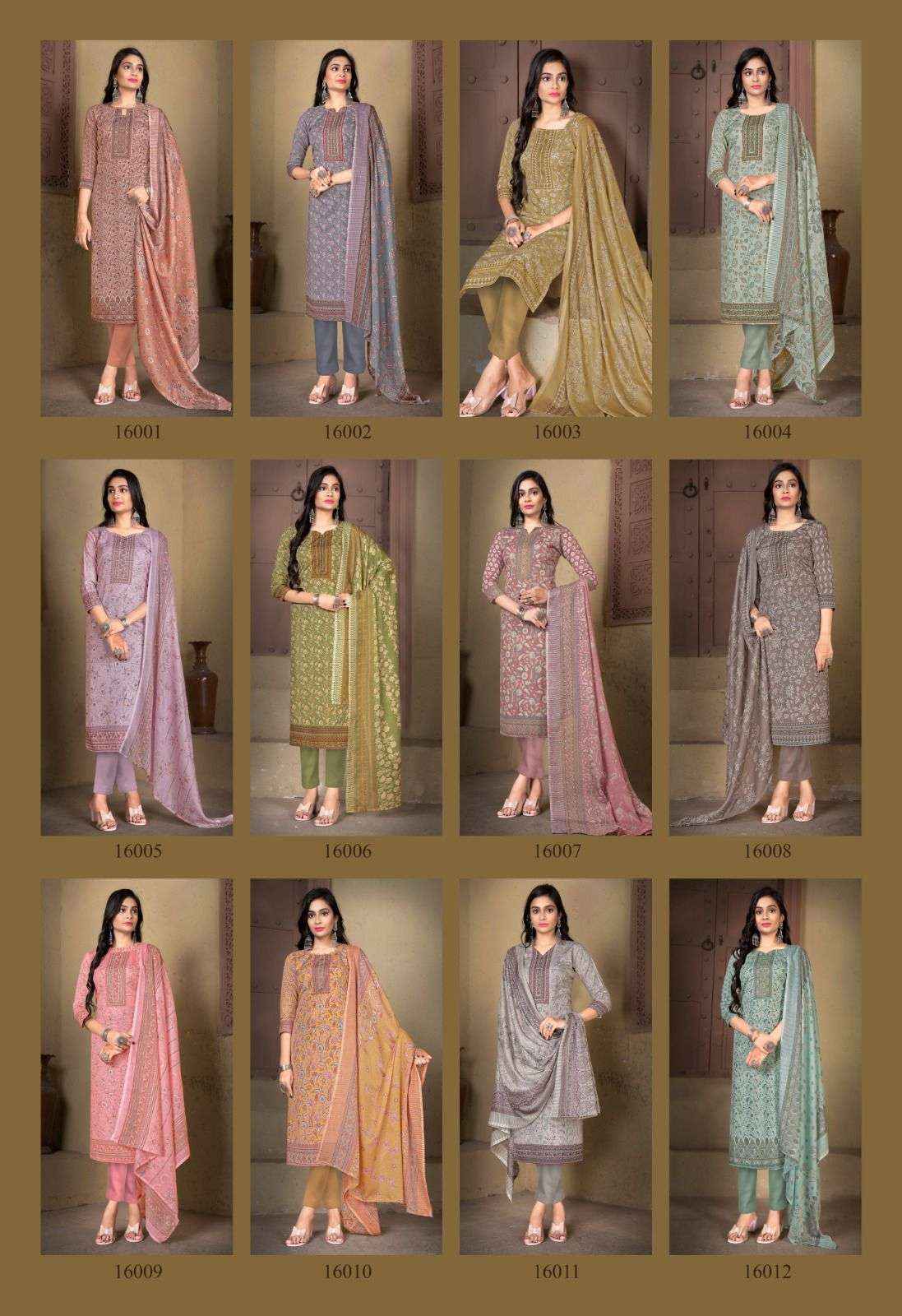 SHIV GORI SILK MILLS PAKIZAA VOL 16 COTTON DRESS MATERIALS