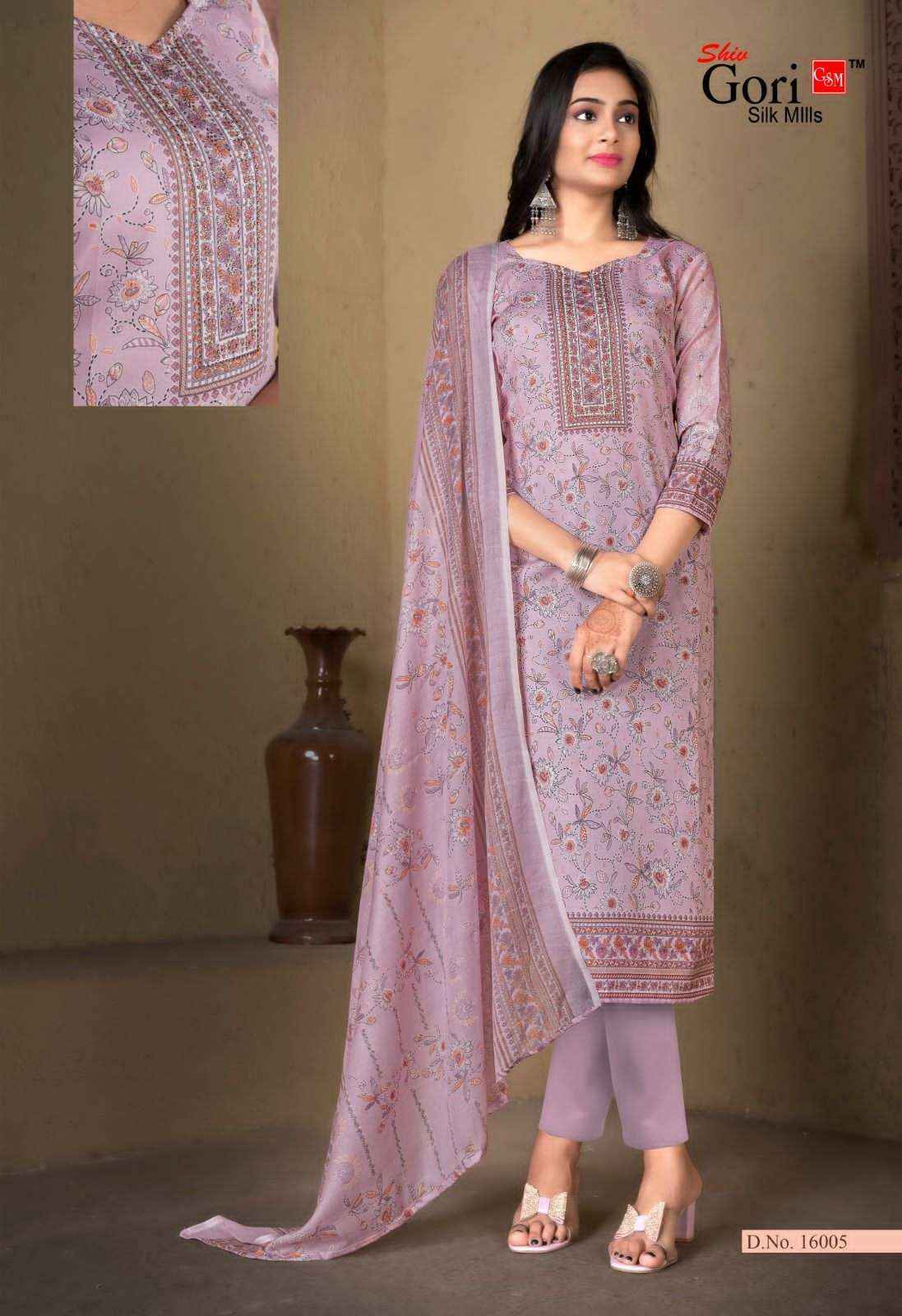 SHIV GORI SILK MILLS PAKIZAA VOL 16 COTTON DRESS MATERIALS