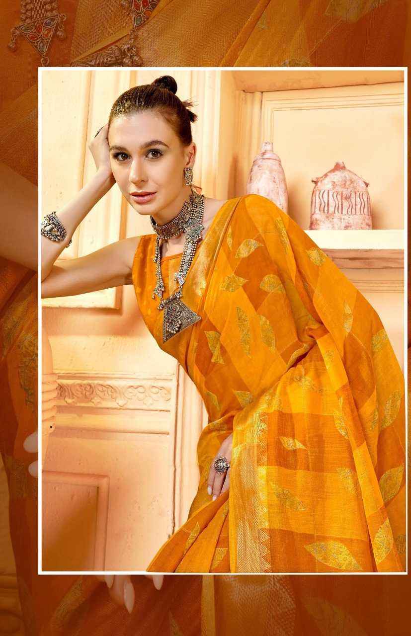 TRIVENI GUNGUN VOL 4 AMAZING DIGITAL PRINT FANCY LINEN SAREES