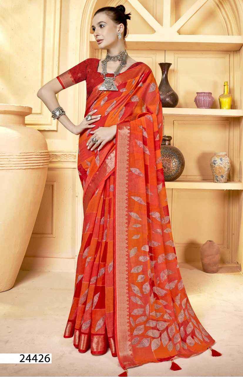 TRIVENI GUNGUN VOL 4 AMAZING DIGITAL PRINT FANCY LINEN SAREES