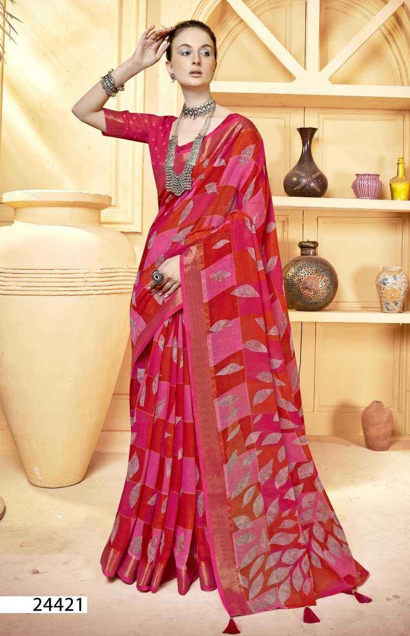 TRIVENI GUNGUN VOL 4 AMAZING DIGITAL PRINT FANCY LINEN SAREES