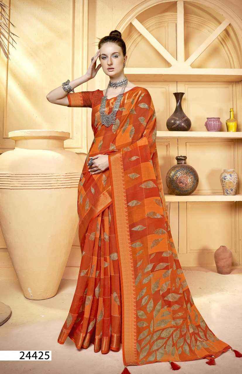 TRIVENI GUNGUN VOL 4 AMAZING DIGITAL PRINT FANCY LINEN SAREES