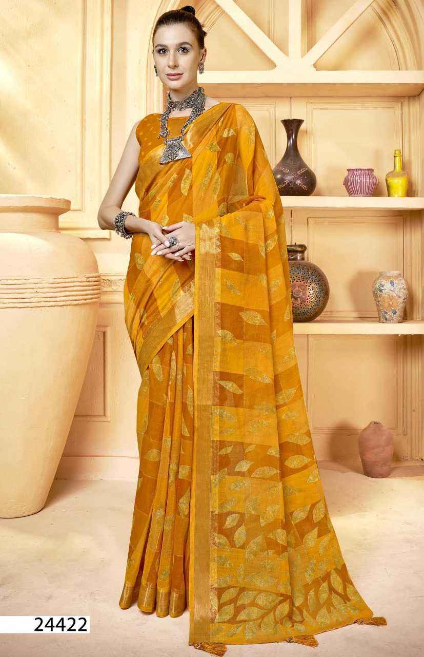 TRIVENI GUNGUN VOL 4 AMAZING DIGITAL PRINT FANCY LINEN SAREES