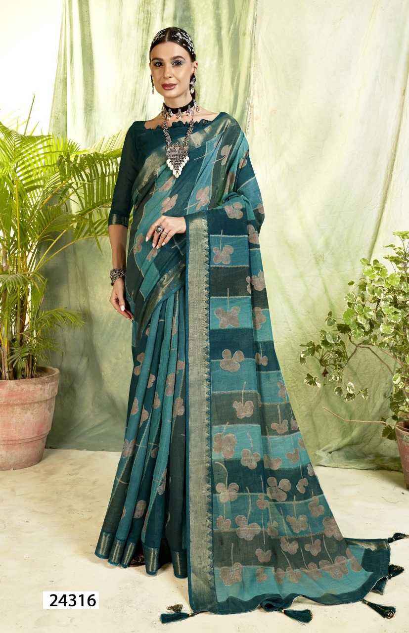 TRIVENI GUNGUN VOL 5 BEAUTIFUL LINEN DIGITAL PRINT SAREES