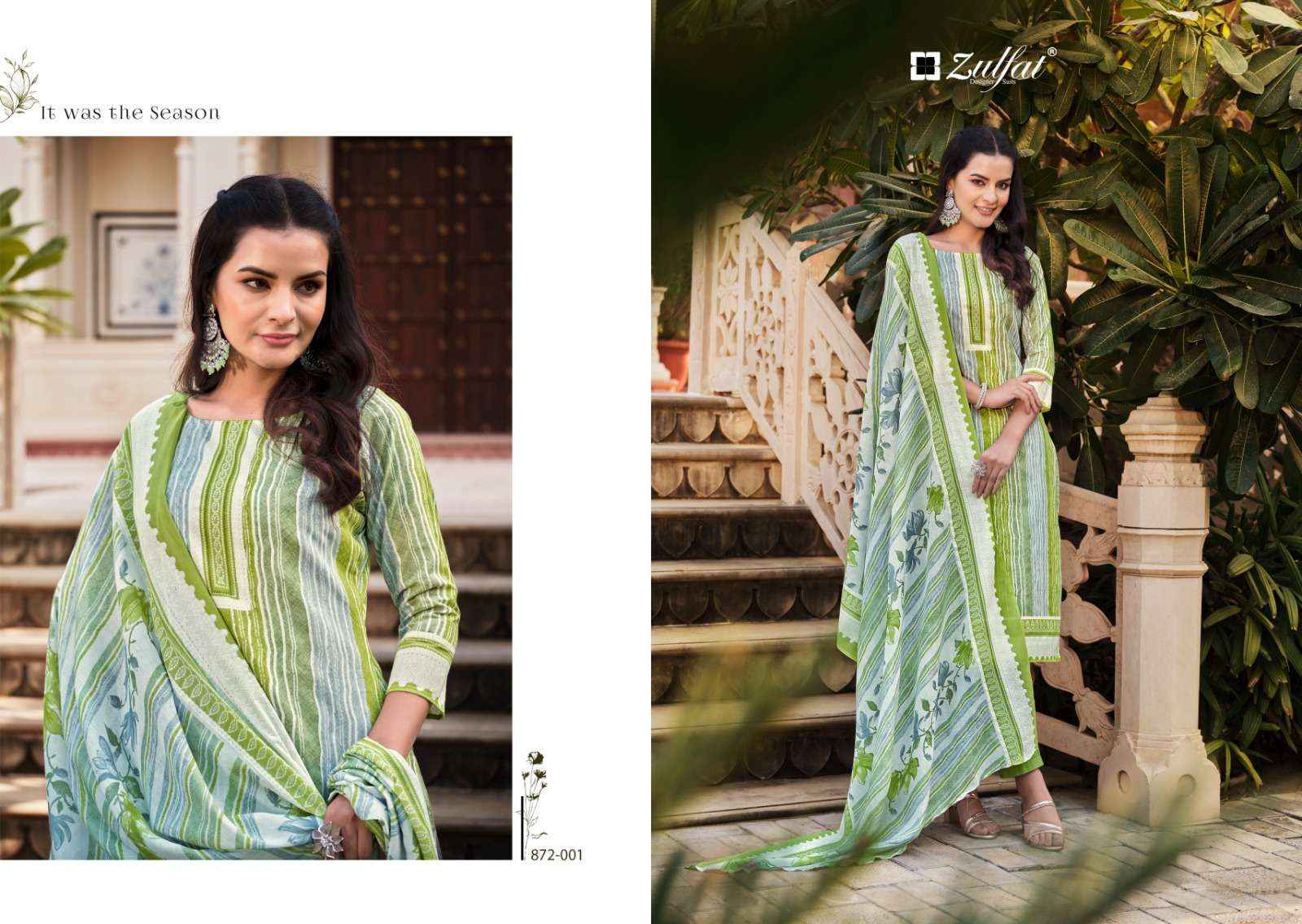 ZULFAT DESIGNER SUITS KASHISH COTTON SALWAR SUITS