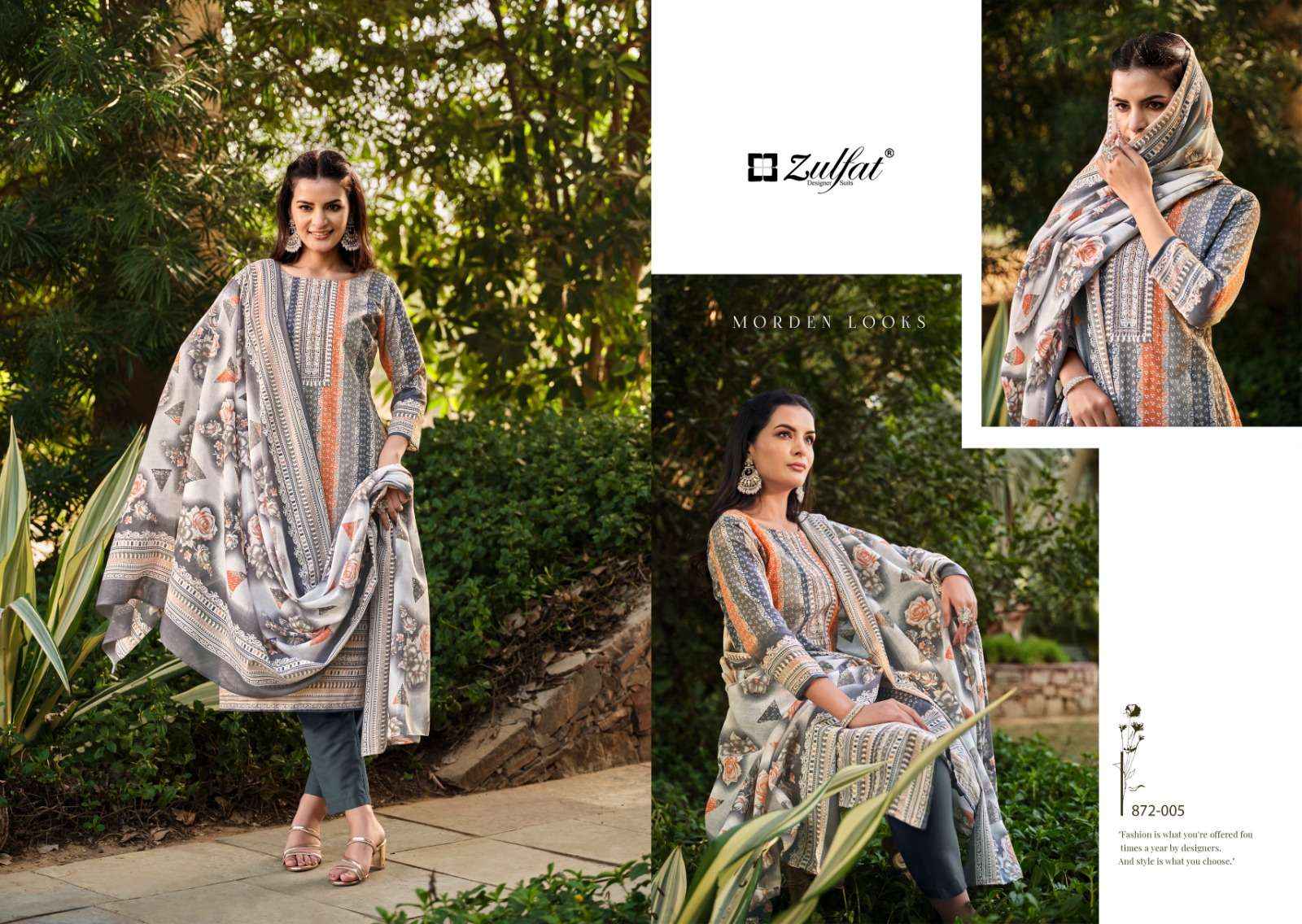 ZULFAT DESIGNER SUITS KASHISH COTTON SALWAR SUITS