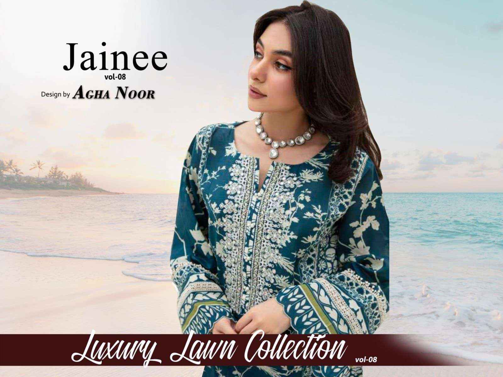 AGHA NOOR JAINEE VOL 8 SALWAR KAMEEZ WHOLESALE ( 6 PCS SET )