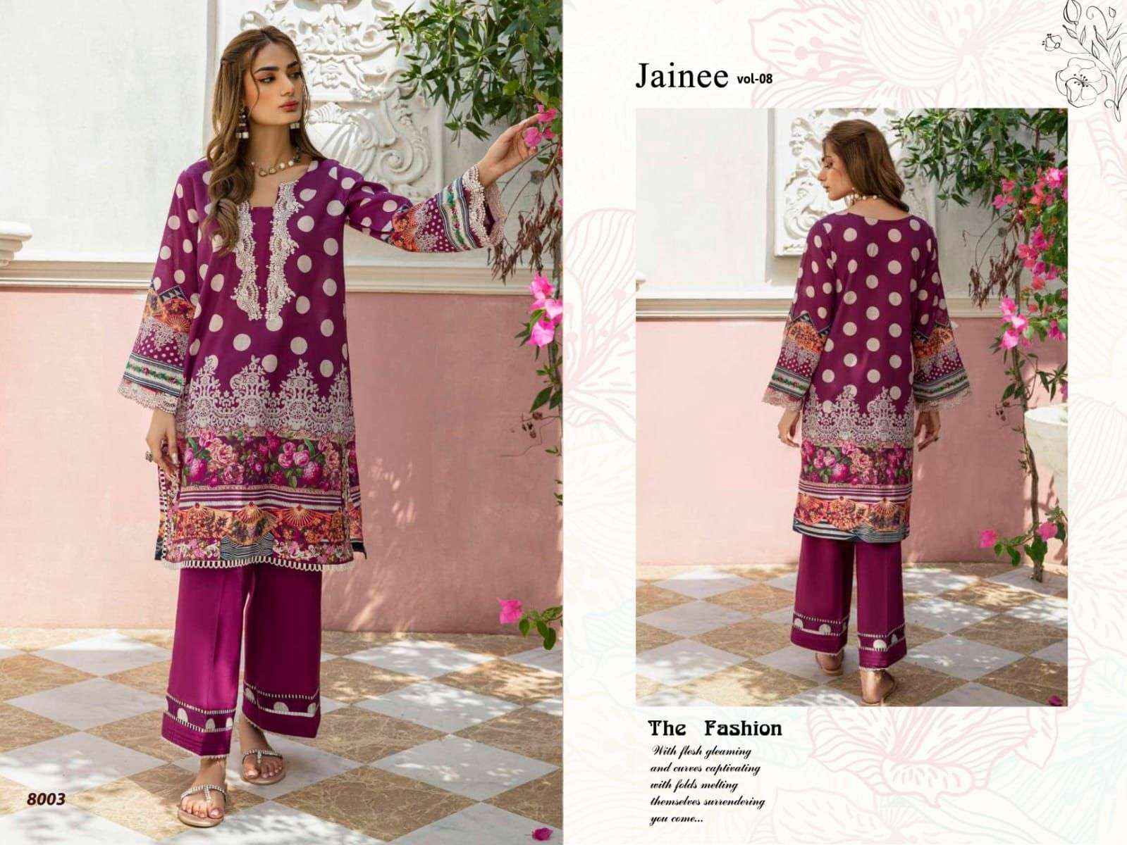 AGHA NOOR JAINEE VOL 8 SALWAR KAMEEZ WHOLESALE ( 6 PCS SET )