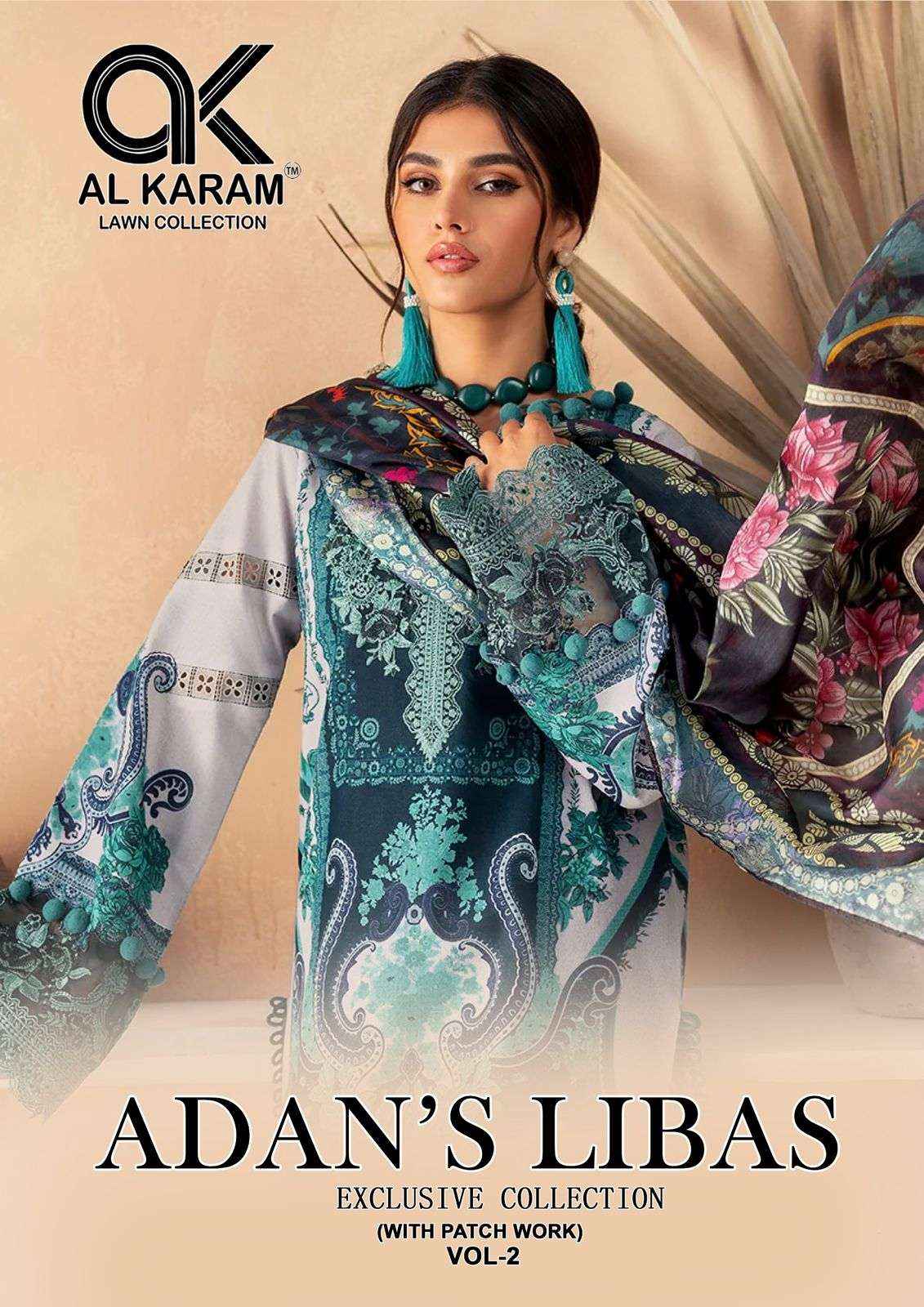 AL KARAM ADANS LIBAS EXCLUSIVE COLLECTION VOL 2 DRESS MATERIAL ( 6 PCS CATALOG )