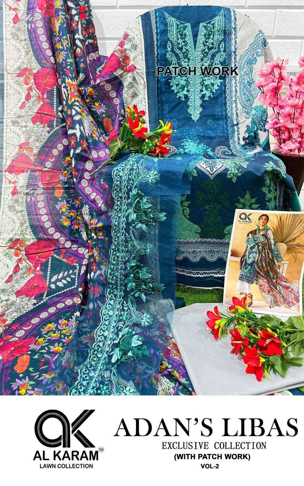 AL KARAM ADANS LIBAS EXCLUSIVE COLLECTION VOL 2 DRESS MATERIAL ( 6 PCS CATALOG )