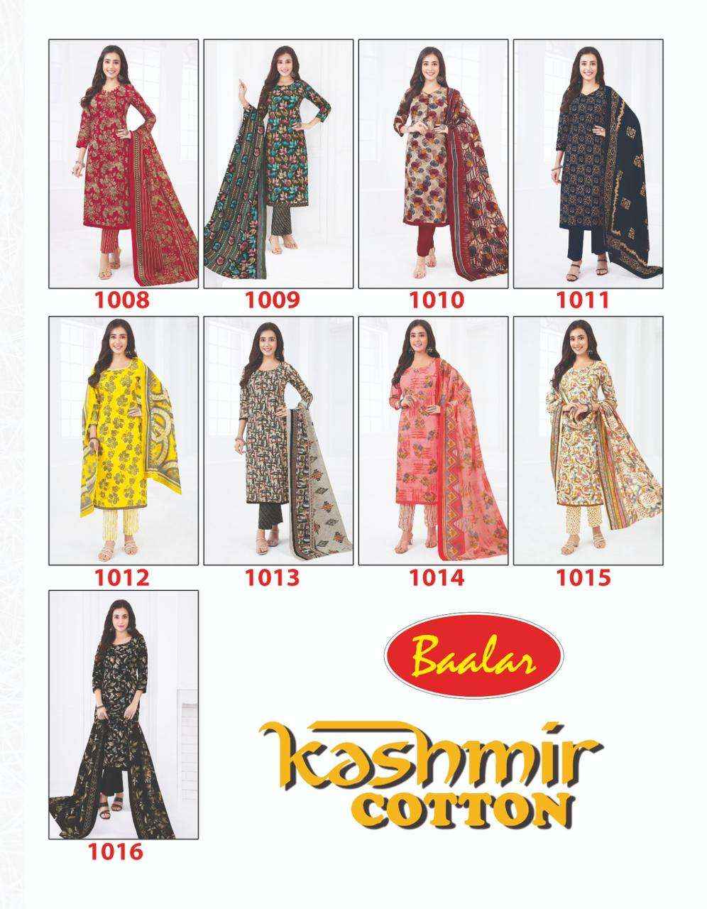 BAALAR COTTON KASHMIR COTTON VOL 1 UNSTITCHED SALWAR KAMEEZ ( 8 PCS CATALOG )