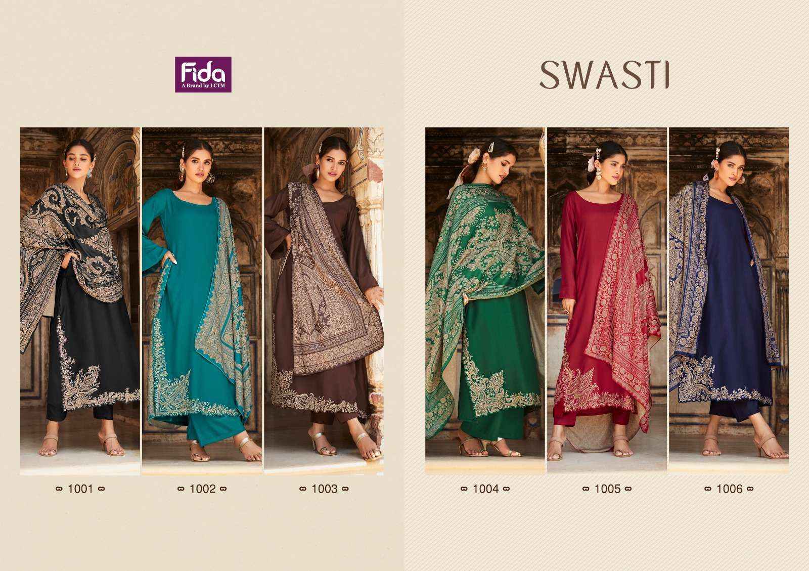 FIDA SWASTI COTTON FANCY DRESS MATERIAL ( 6 PCS CATALOG )