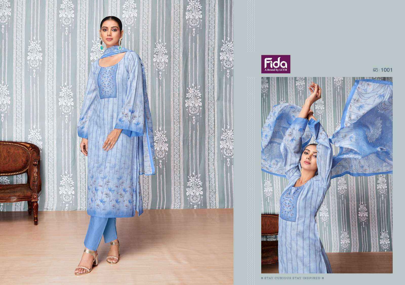 FIDA YAMI COTTON FANCY DRESS MATERIAL ( 6 PCS CATALOG )