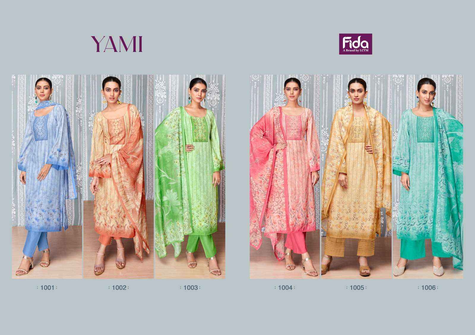 FIDA YAMI COTTON FANCY DRESS MATERIAL ( 6 PCS CATALOG )