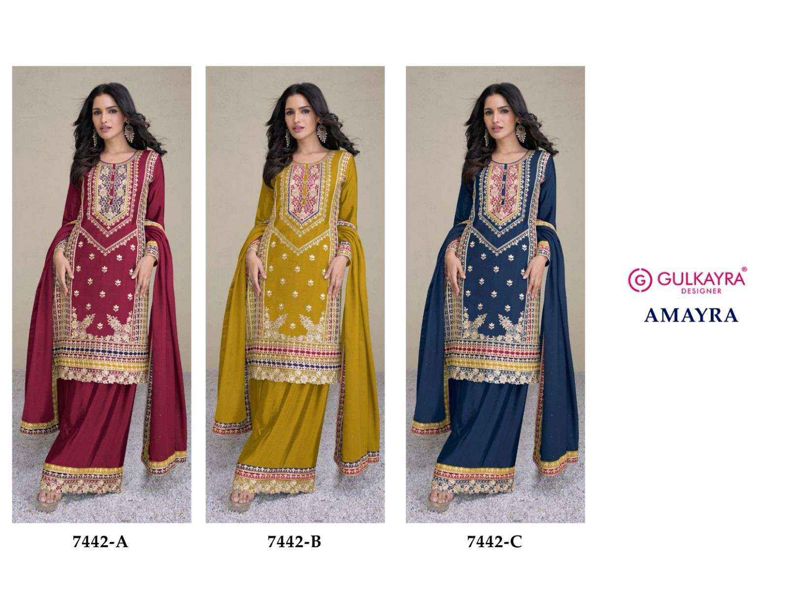 GULKAYRA DESIGNER AMAYRA DESIGNER WEDDING SUITS ( 3 PCS CATALOG )