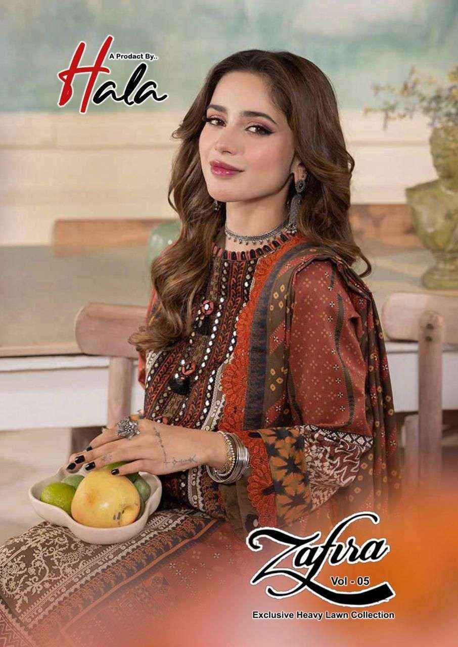 HALA ZAFIRA VOL 5 KARACHI SALWAR KAMEEZ AT WHOLESALE PRICE ( 6 PCS CATALOG )