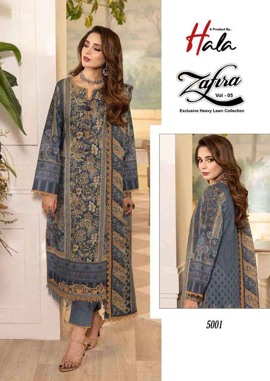 HALA ZAFIRA VOL 5 KARACHI SALWAR KAMEEZ AT WHOLESALE PRICE ( 6 PCS CATALOG )