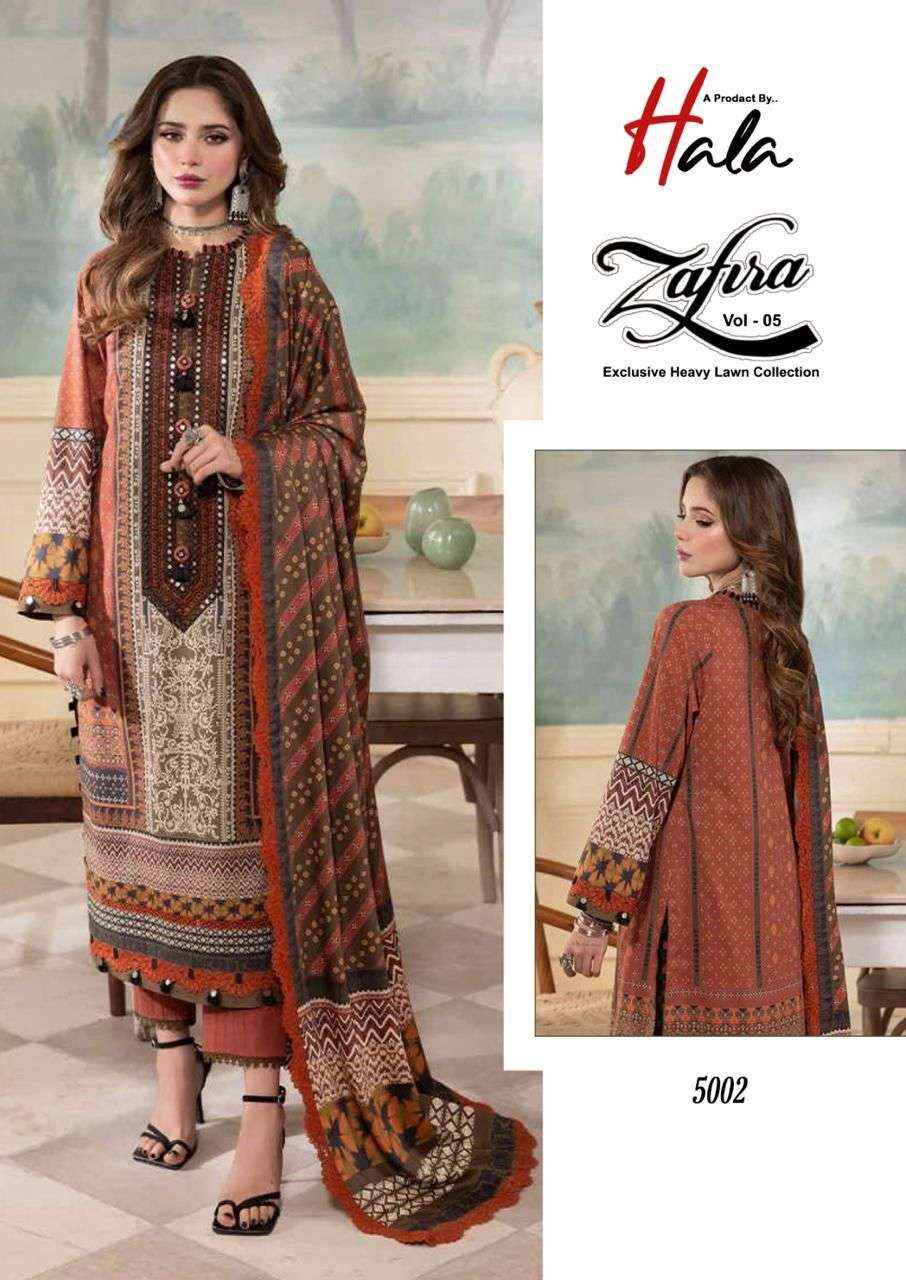 HALA ZAFIRA VOL 5 KARACHI SALWAR KAMEEZ AT WHOLESALE PRICE ( 6 PCS CATALOG )