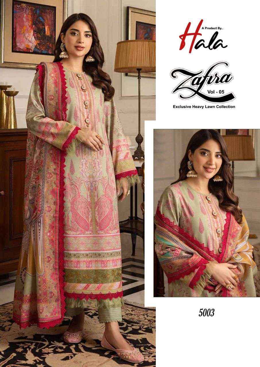 HALA ZAFIRA VOL 5 KARACHI SALWAR KAMEEZ AT WHOLESALE PRICE ( 6 PCS CATALOG )