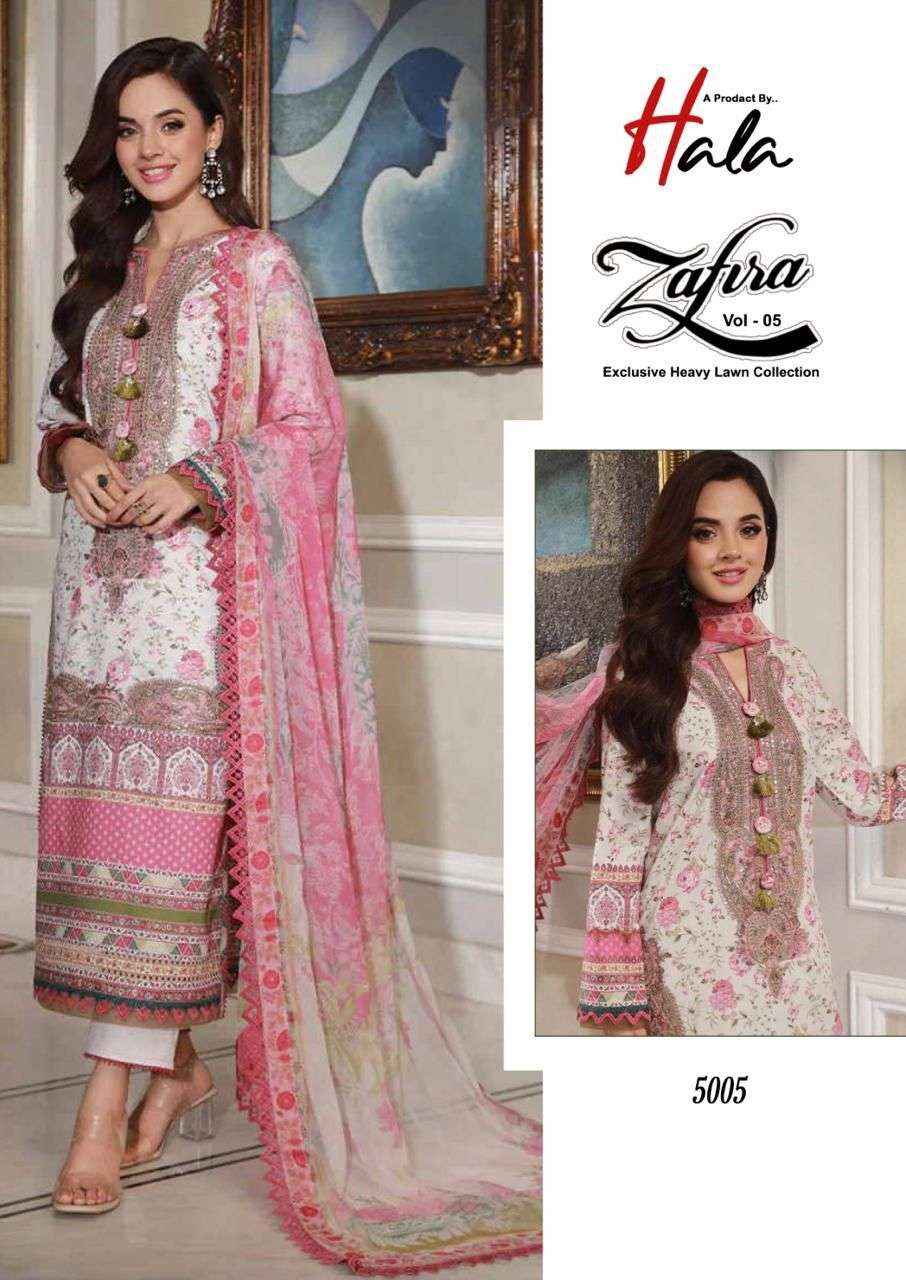 HALA ZAFIRA VOL 5 KARACHI SALWAR KAMEEZ AT WHOLESALE PRICE ( 6 PCS CATALOG )