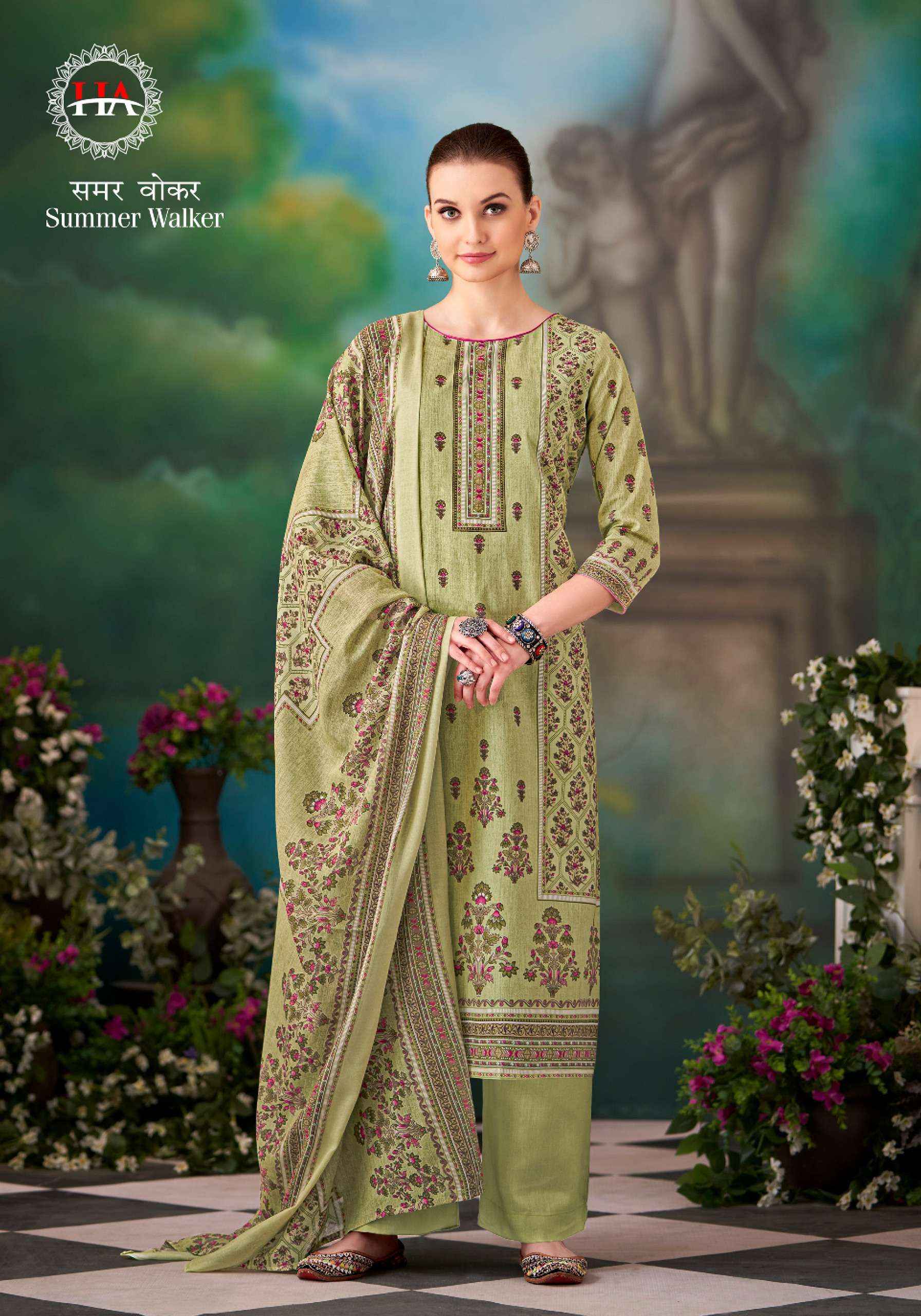 HARSHIT FASHION HUB SUMMER WALKER COTTON SALWAR KAMEEZ ( 8 PCS CATALOG )