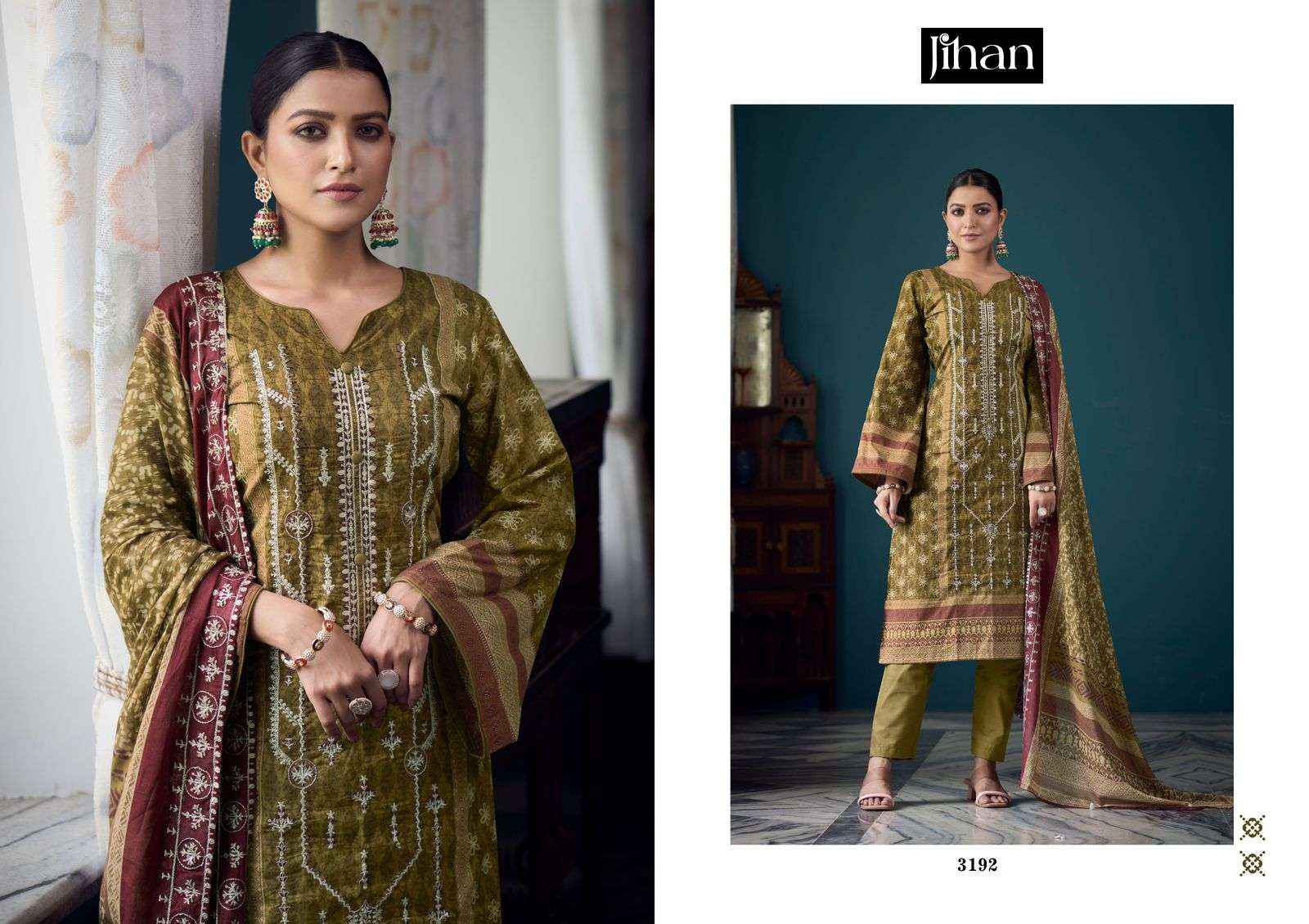 JIHAN BIN SAEED LAWN COLLECTION VOL 8 COTTON DESIGNER SUIT ( 3 PCS CATALOG )