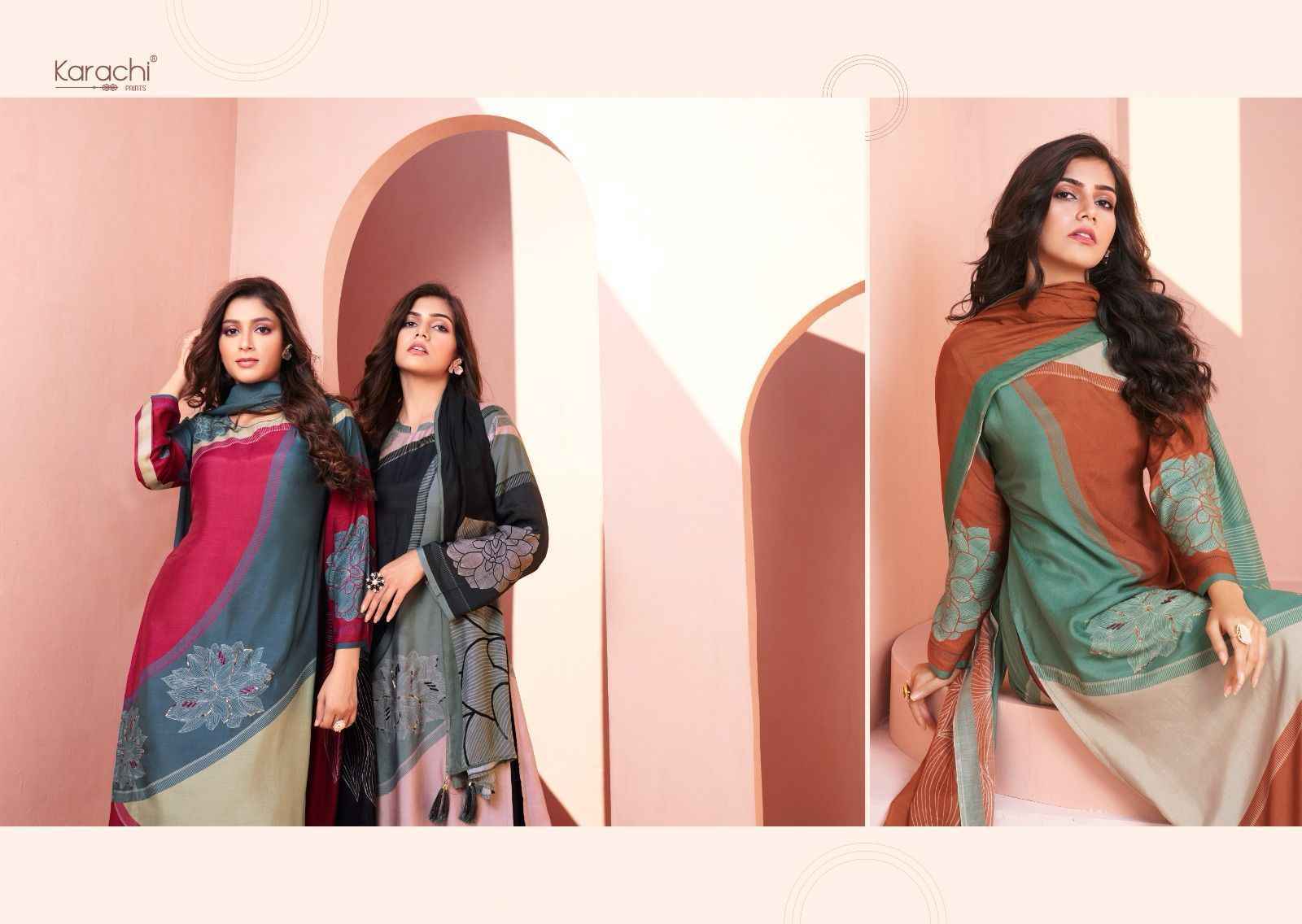 Karachi Prints Twilight Muslin Dress Material 4 pcs Catalogue